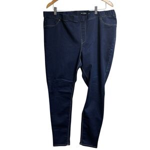 Max Jeans Womens 20W Indigo Blue Pull On‎ High Rise Stretch Denim Jeggings #20